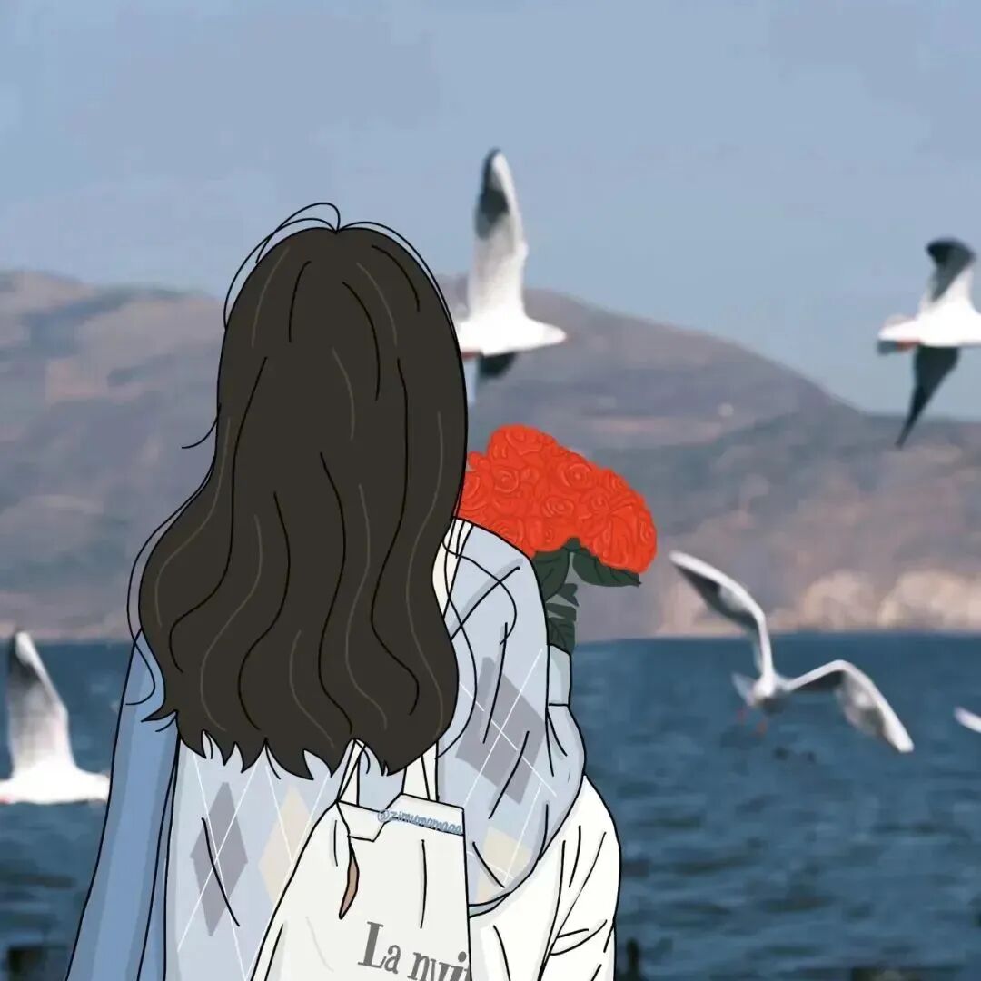 唯美动漫头像女鲜花头像海边头像