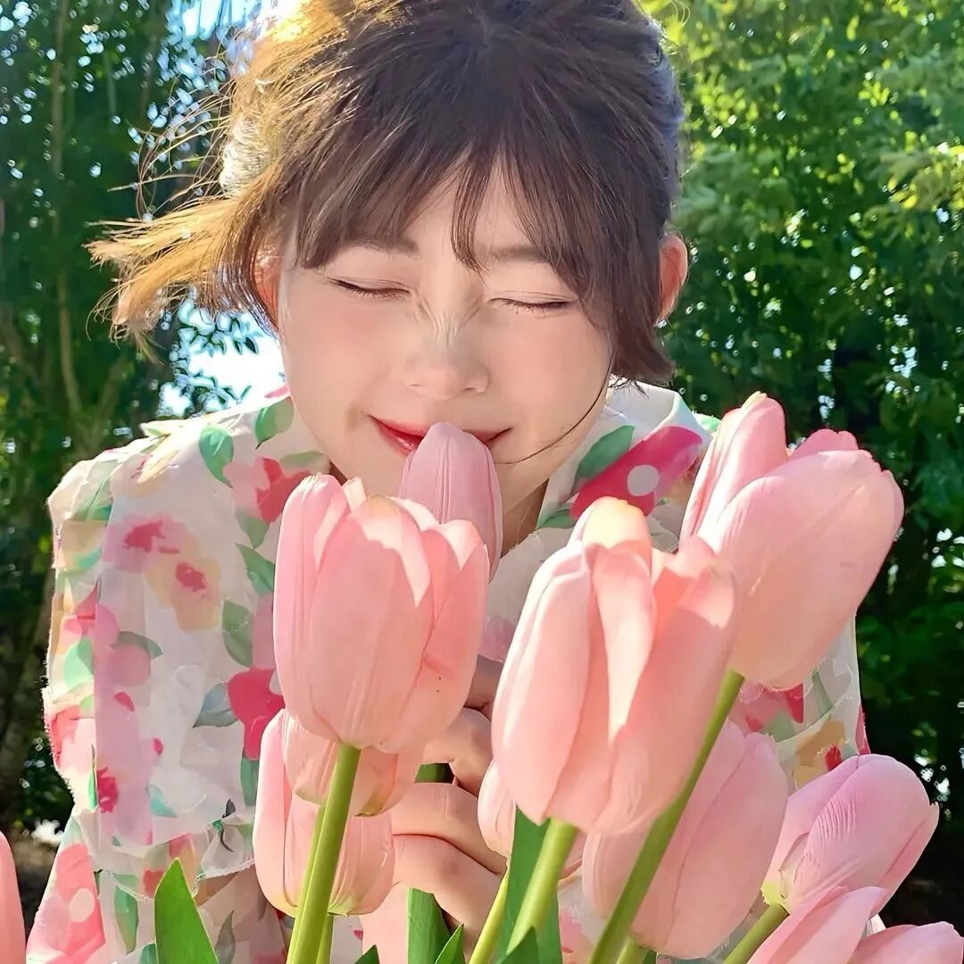小清新女生头像鲜花头像