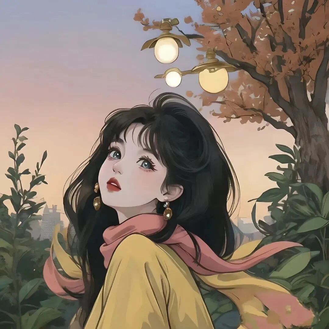 qiutianjiumanjiemei秋天六人闺蜜头像复古旧漫动漫闺蜜头像