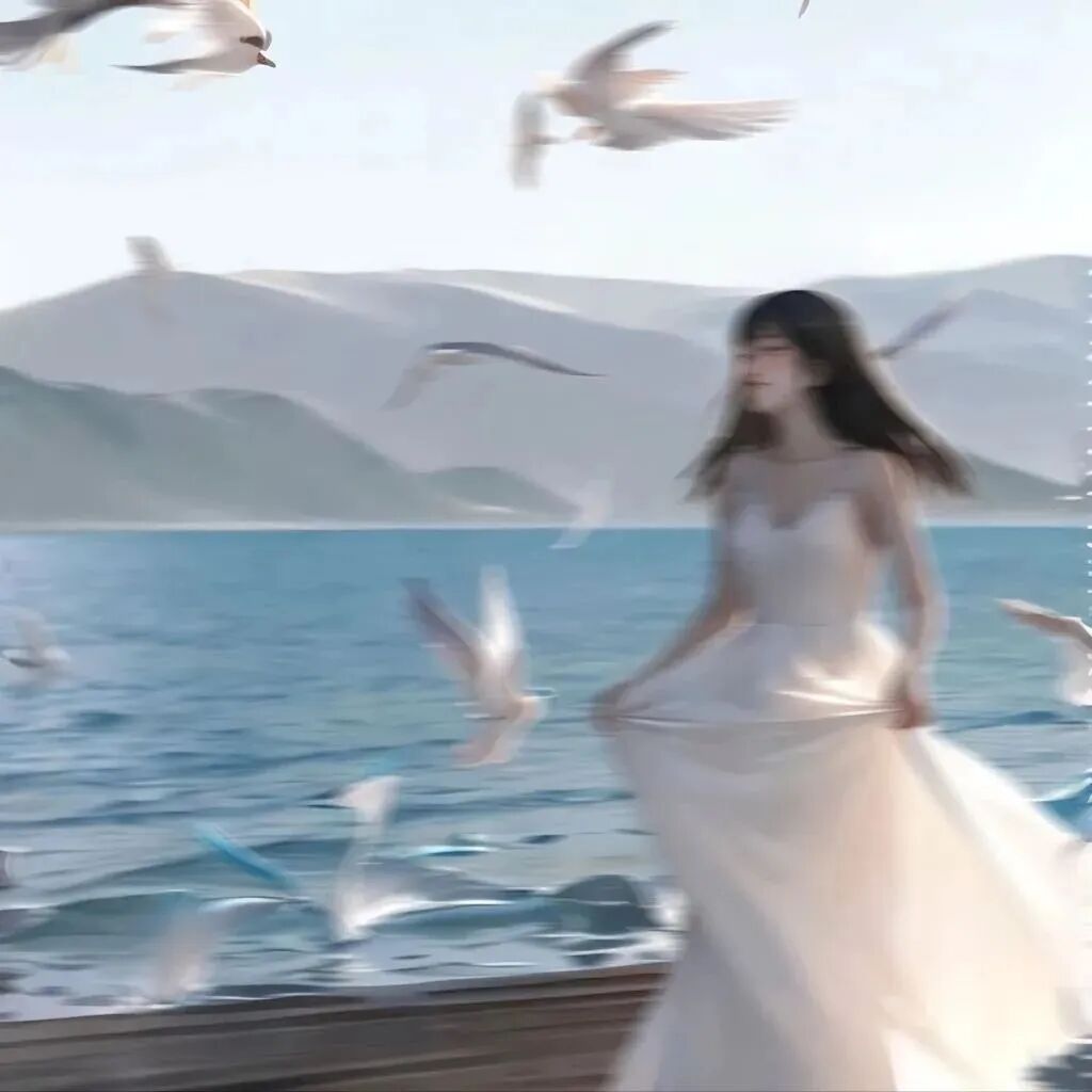 温柔海边女生头像