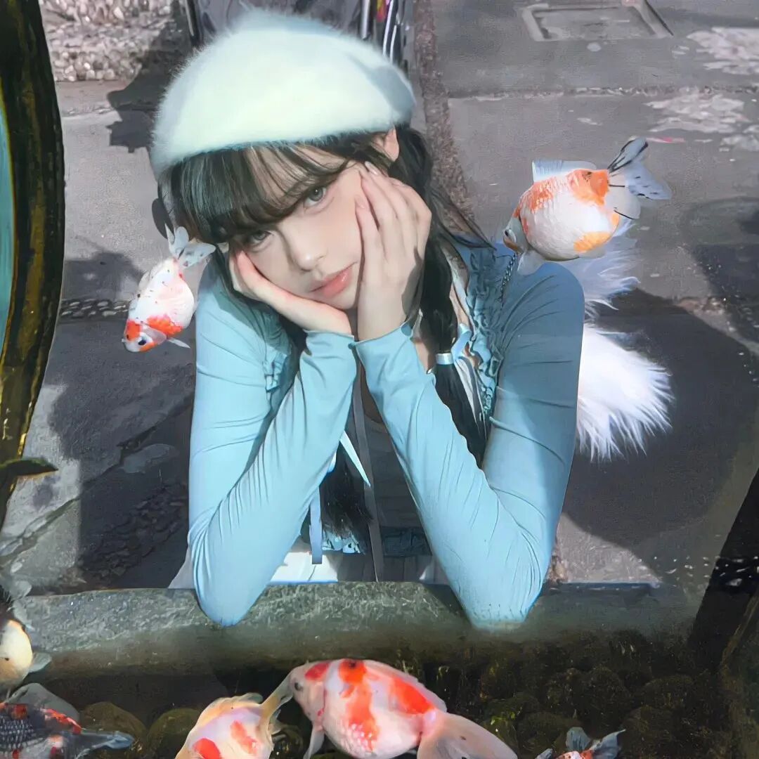 蓝色小众女生头像