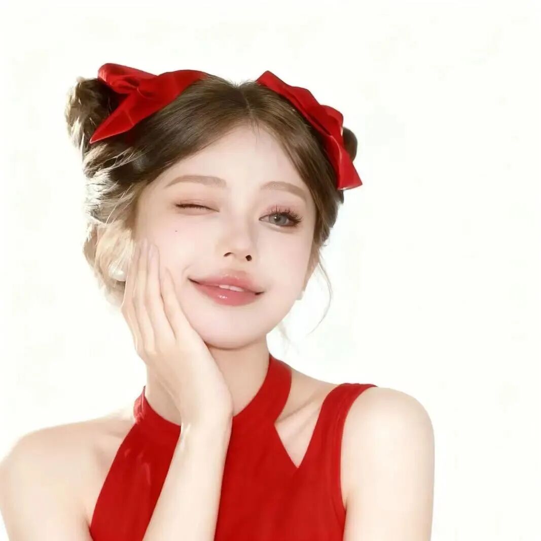 白底2026新年女生头像