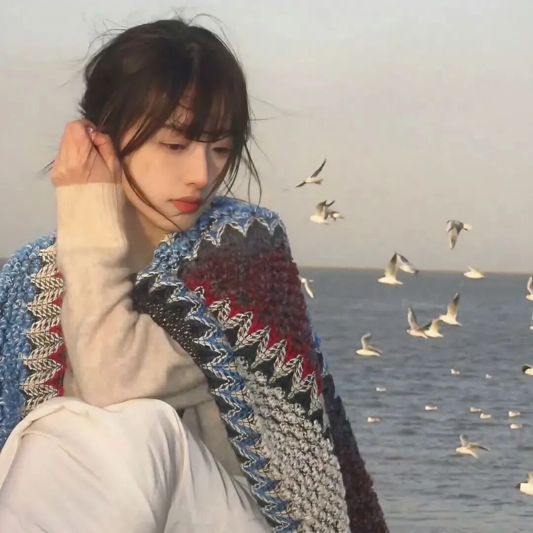 氛围感海边女生头像