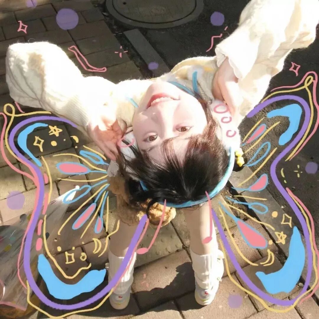 蝴蝶甜妹女生头像