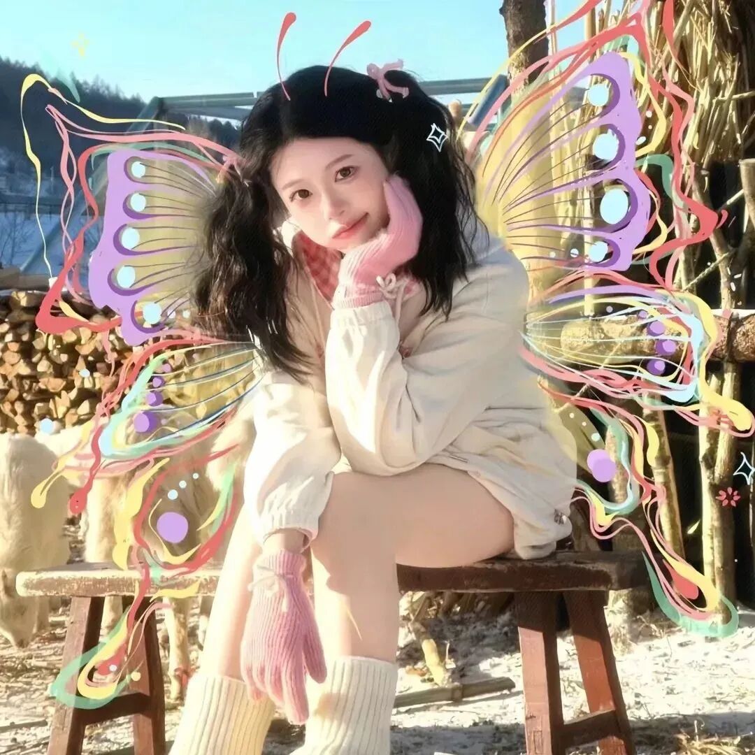 蝴蝶甜妹女生头像