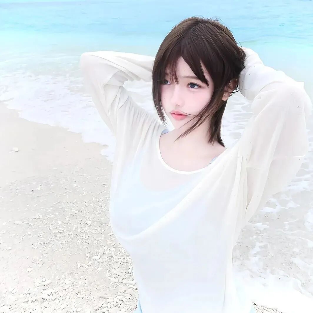 海边小众女生头像