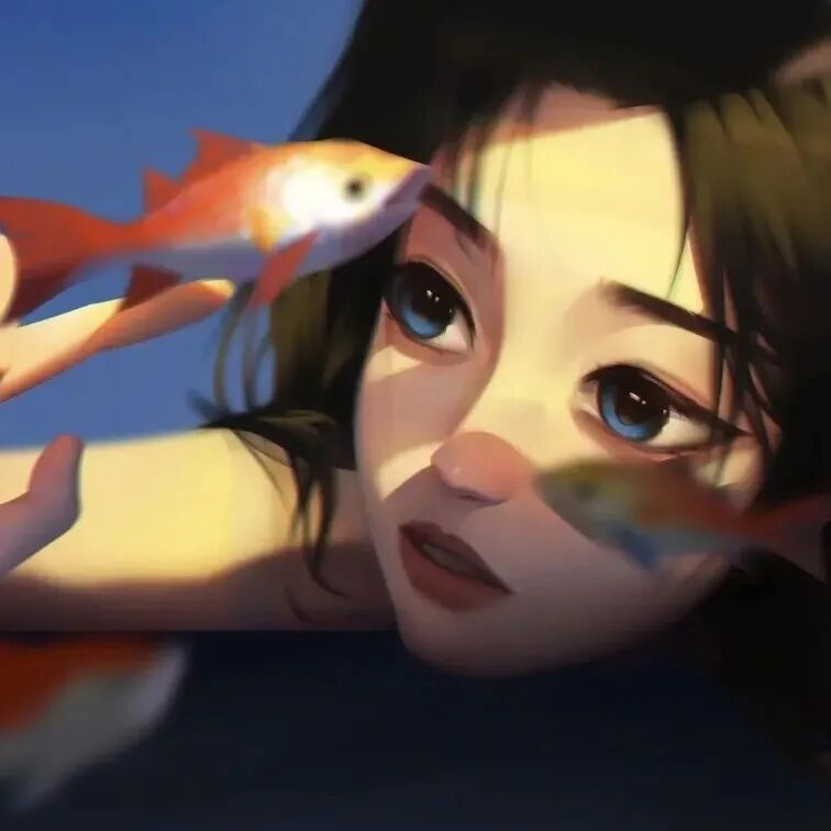 金鱼文艺范动漫头像女