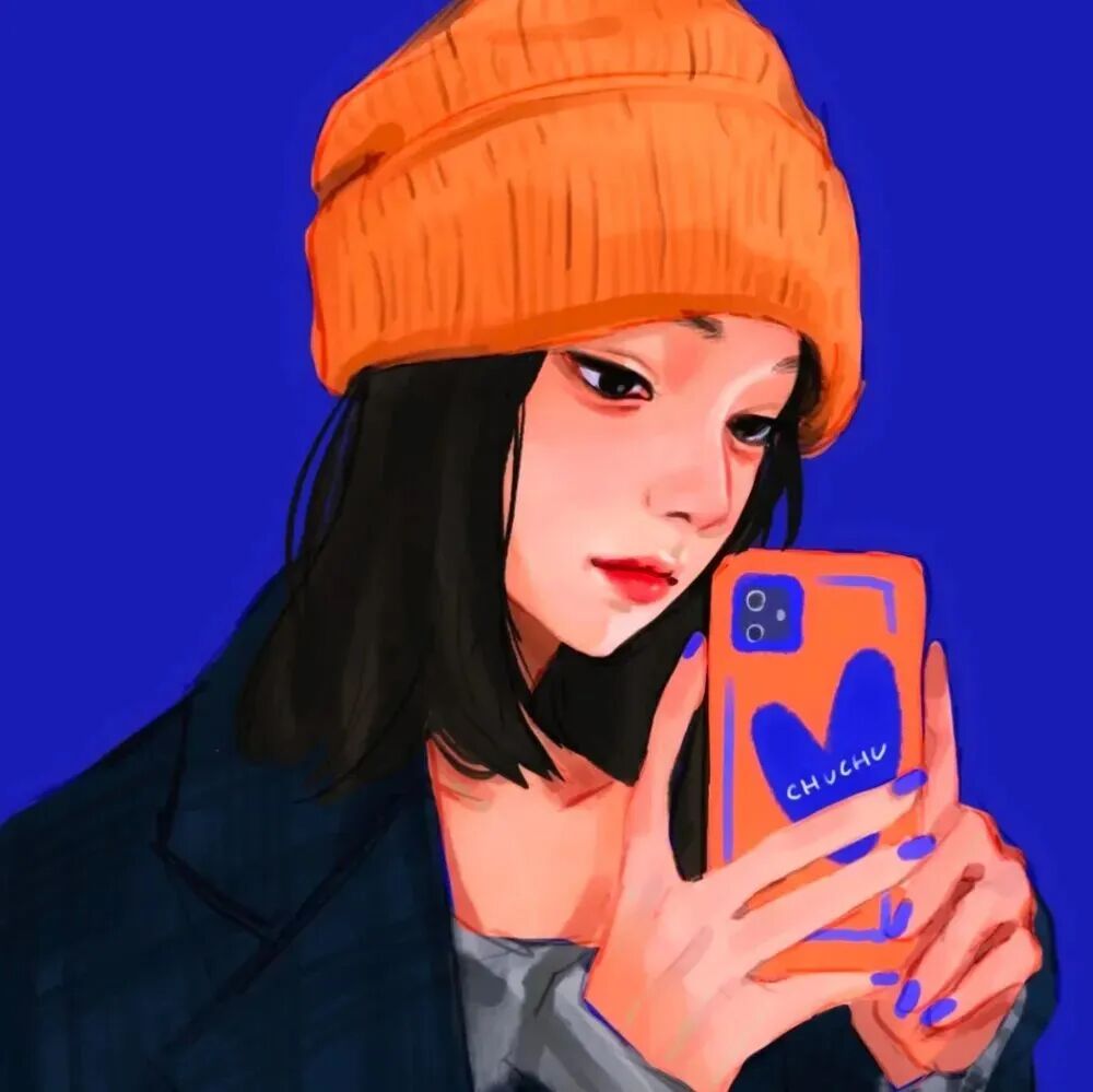 手绘自拍手机卡通头像