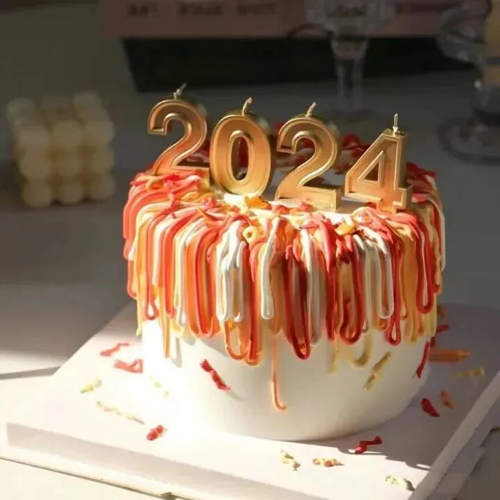 新年蛋糕背景图