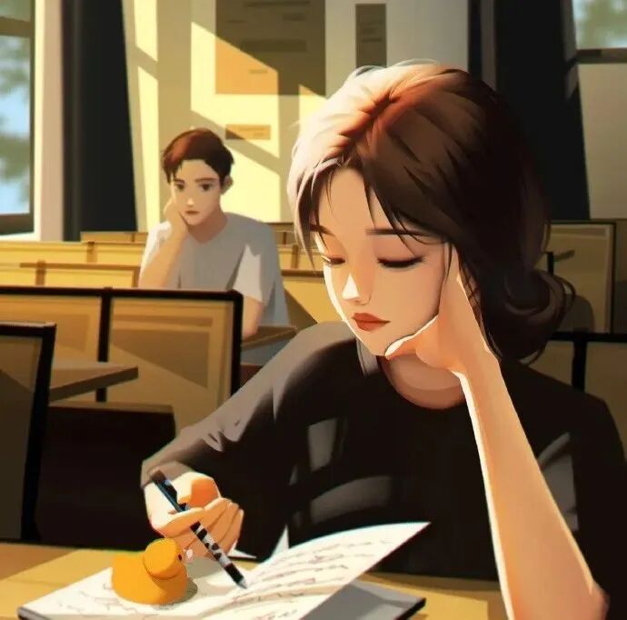 ins风学院风动漫头像女