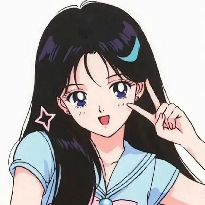 剪刀手古早感动漫头像女