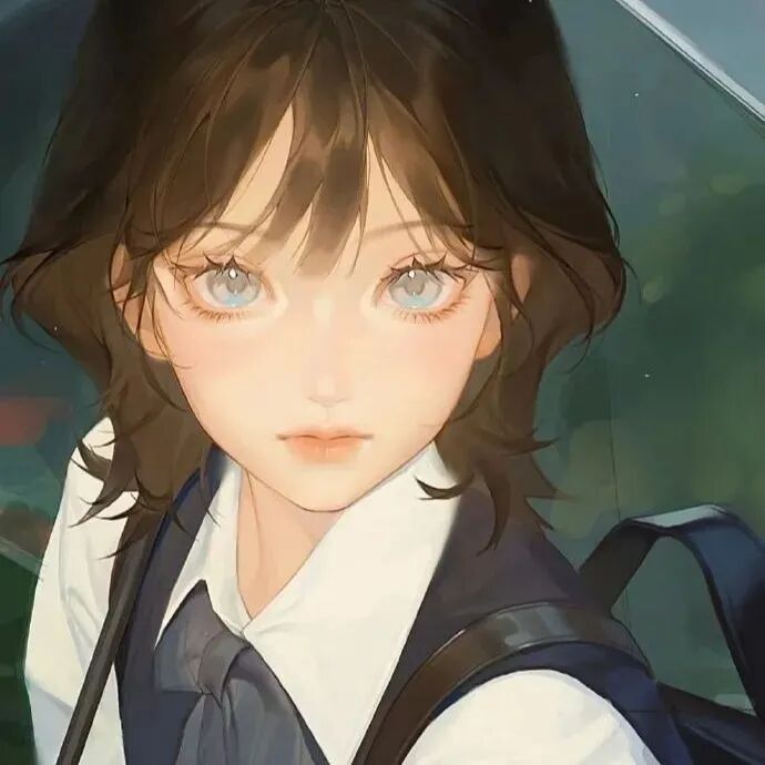 撑伞古早感动漫头像女