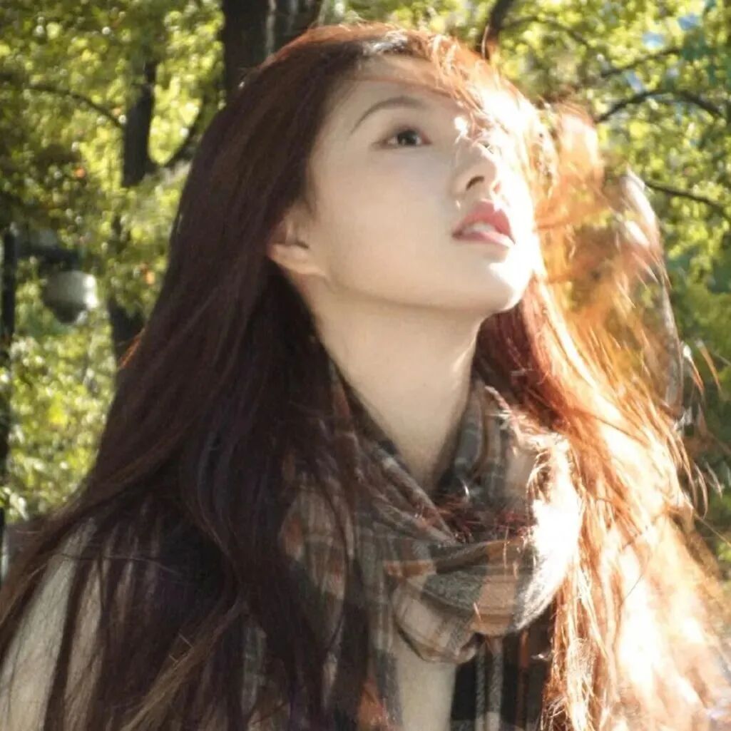 小清新女生头像侧脸女生头像