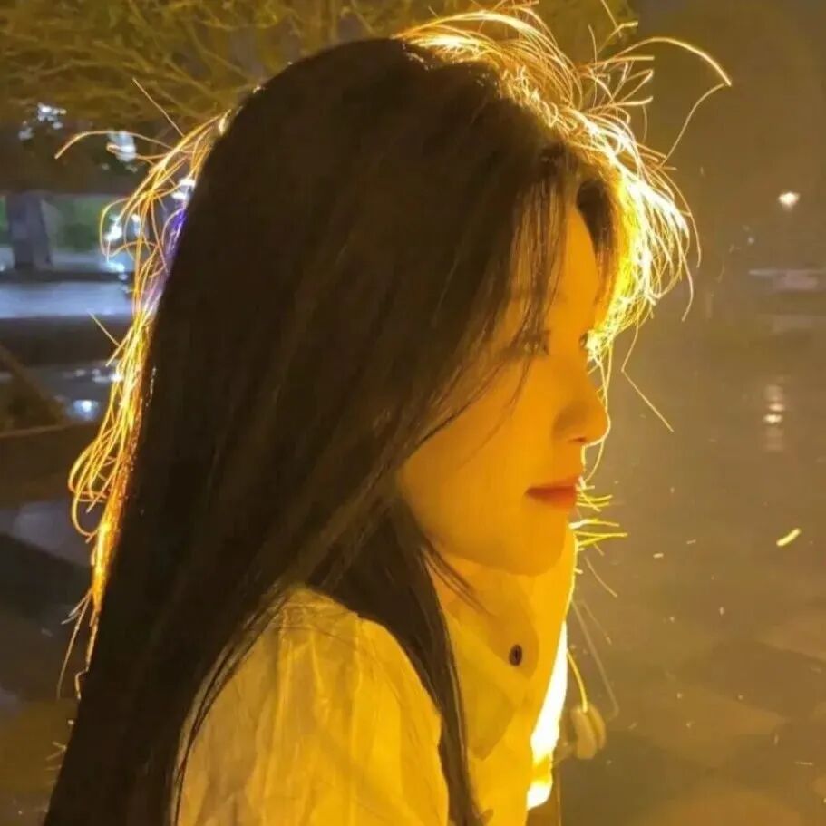 小清新女生头像侧脸女生头像
