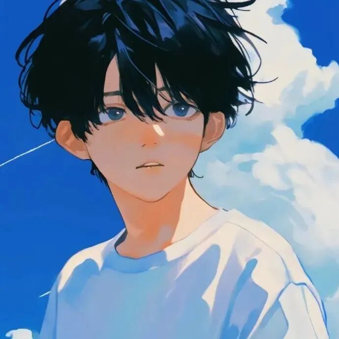 唯美治愈动漫头像男