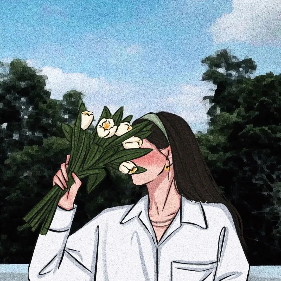 鲜花三人闺蜜头像动漫闺蜜头像