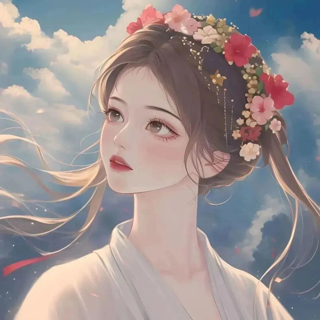 唯美手绘动漫头像女