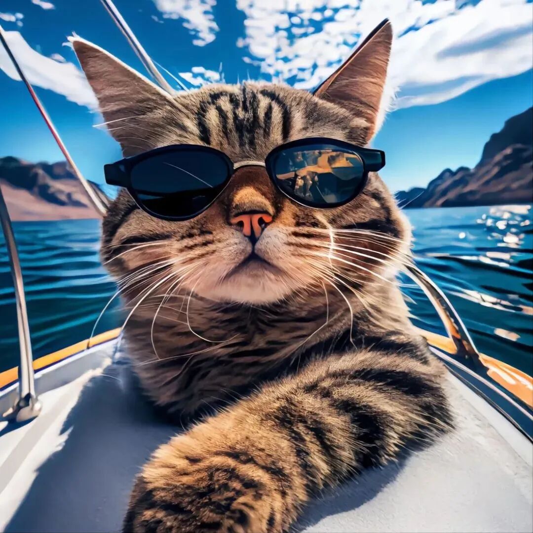 萌宠头像墨镜猫咪头像