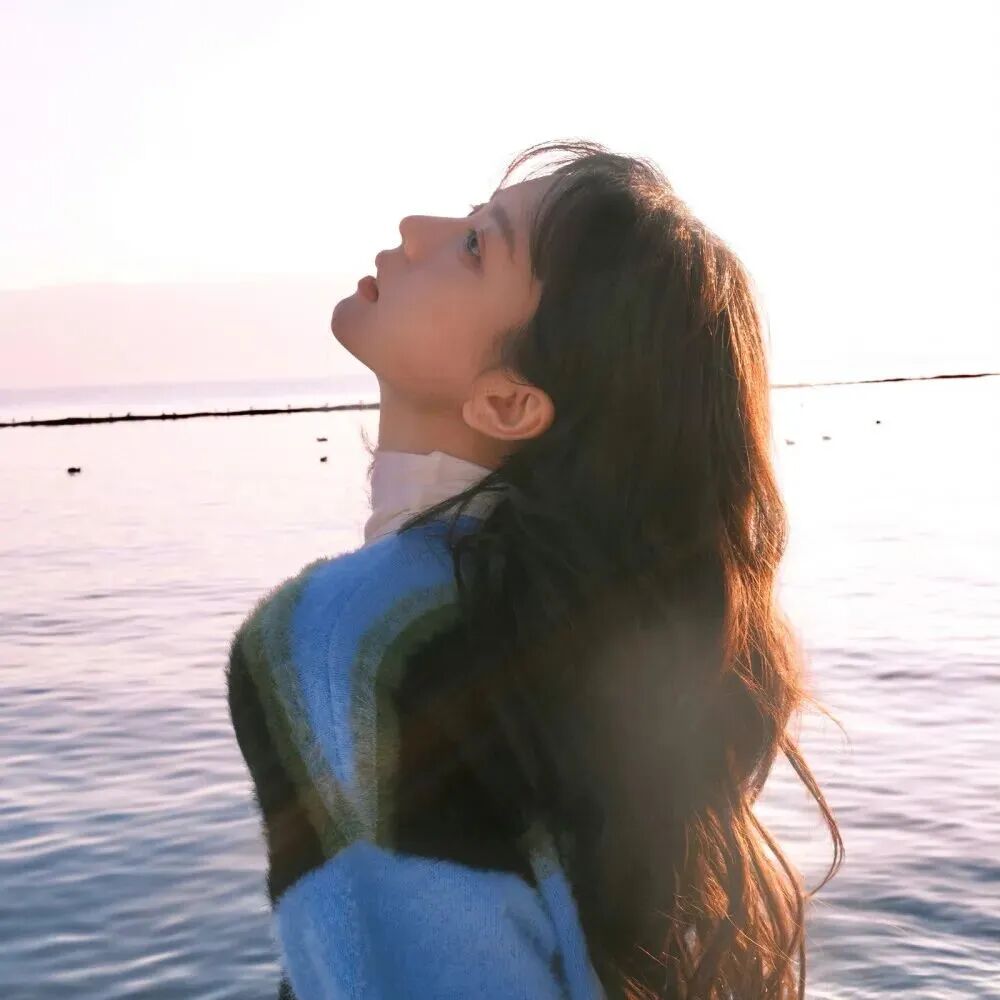 氛围感女生头像侧脸女生头像海边头像