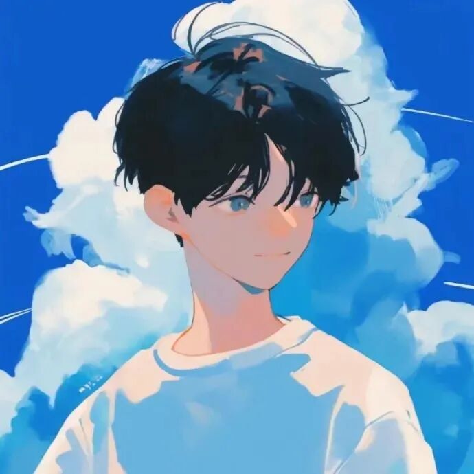 唯美治愈动漫头像男