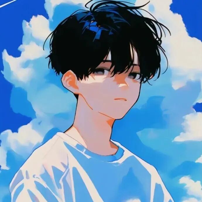 唯美治愈动漫头像男