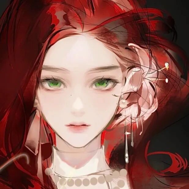 喜庆新年手绘动漫头像女