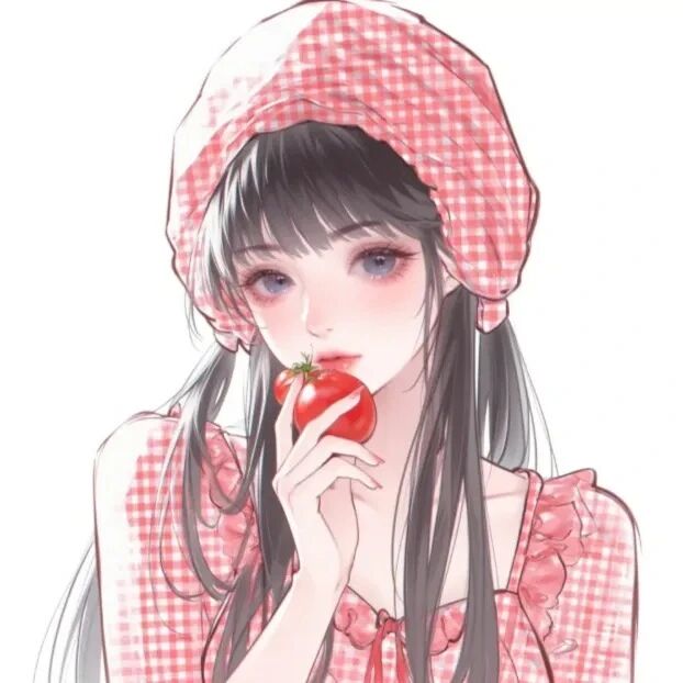 喜庆新年手绘动漫头像女