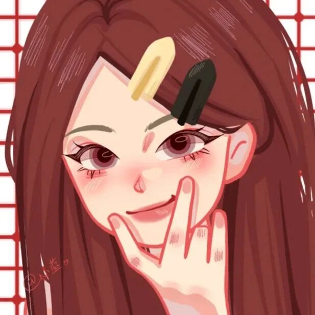 喜庆新年手绘动漫头像女