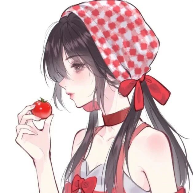 喜庆新年手绘动漫头像女