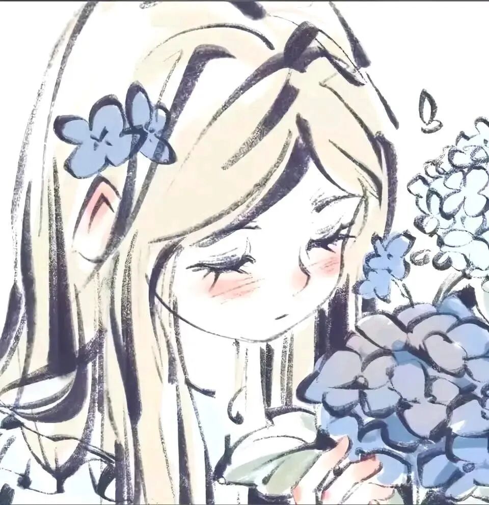 温柔鲜花动漫头像女