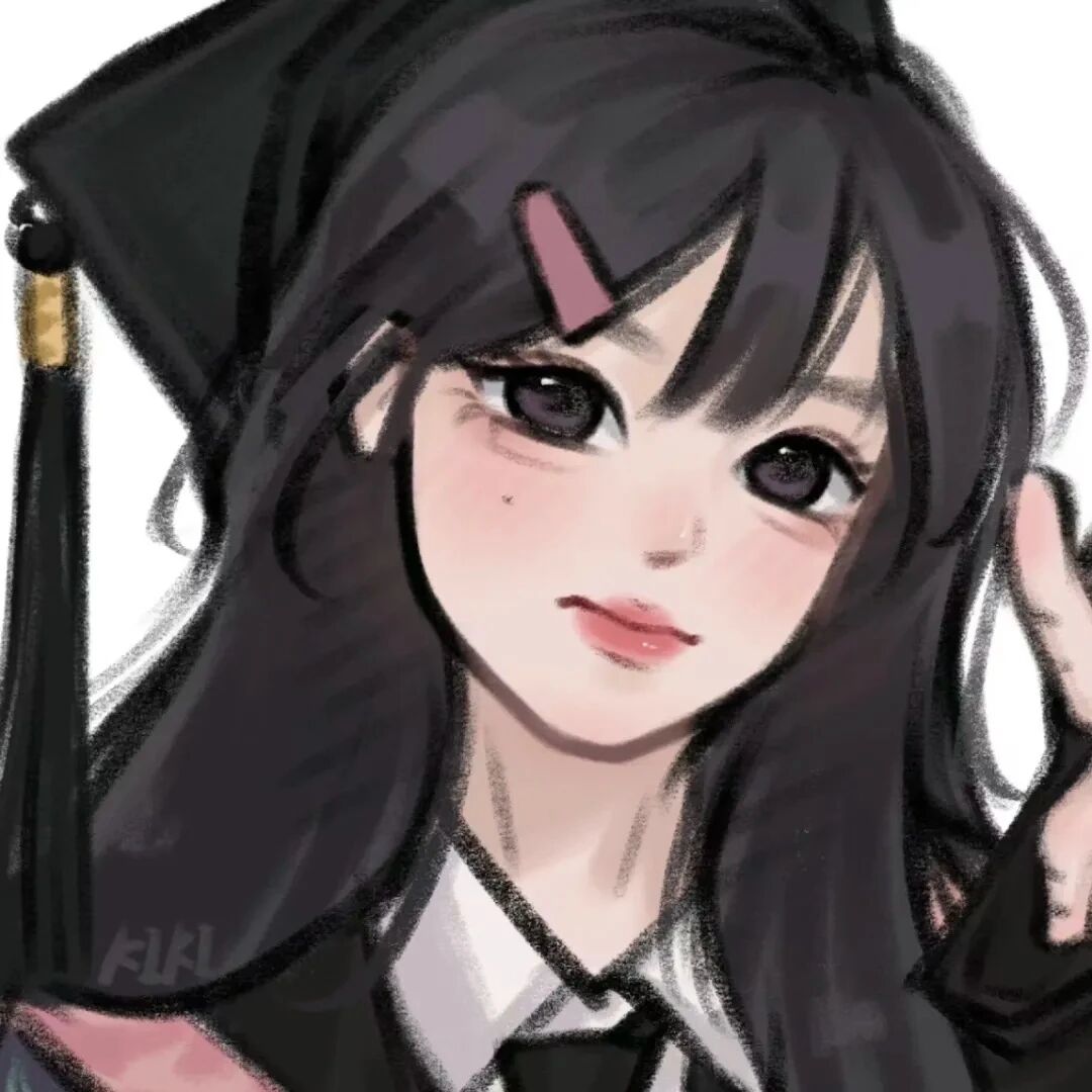 甜妹学院风动漫头像女