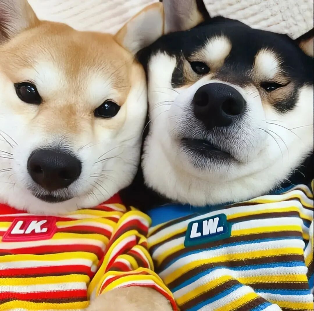 chaiquanlaopo柴犬狗狗情侣头像