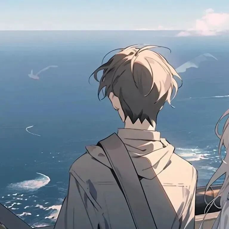 haibiandmqinglvtouy海边动漫情侣头像