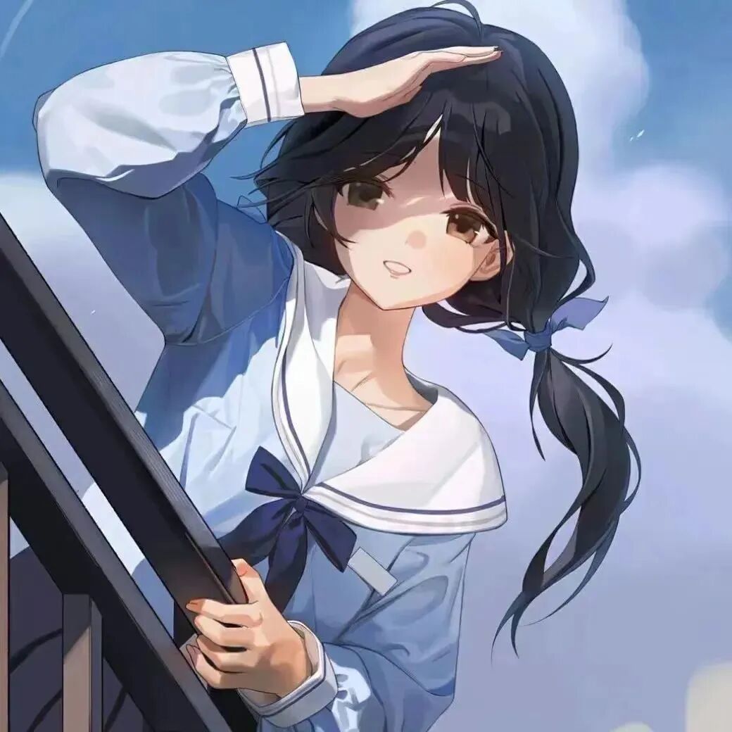 学院风动漫头像女
