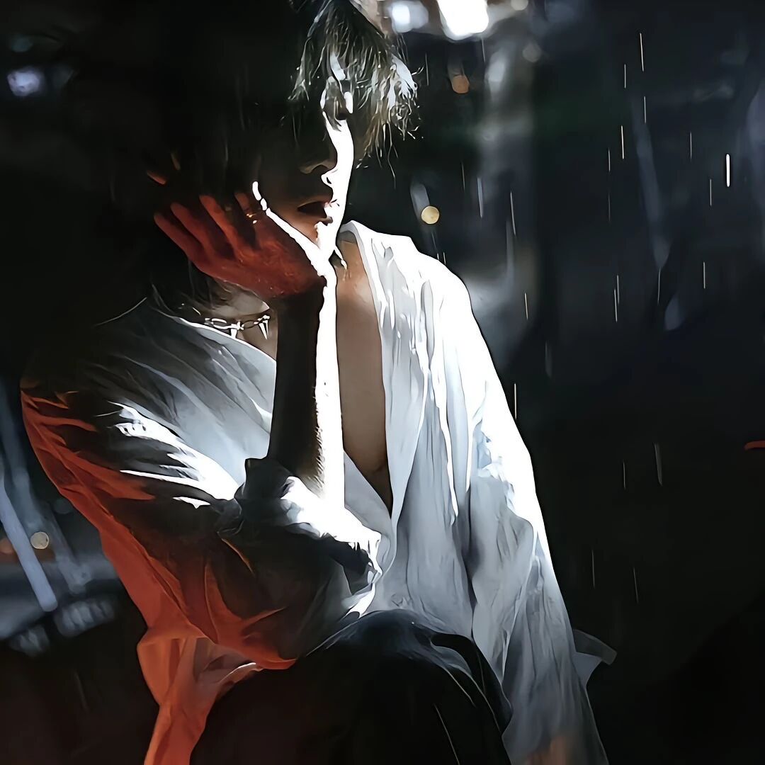 孤独感下雨男生头像