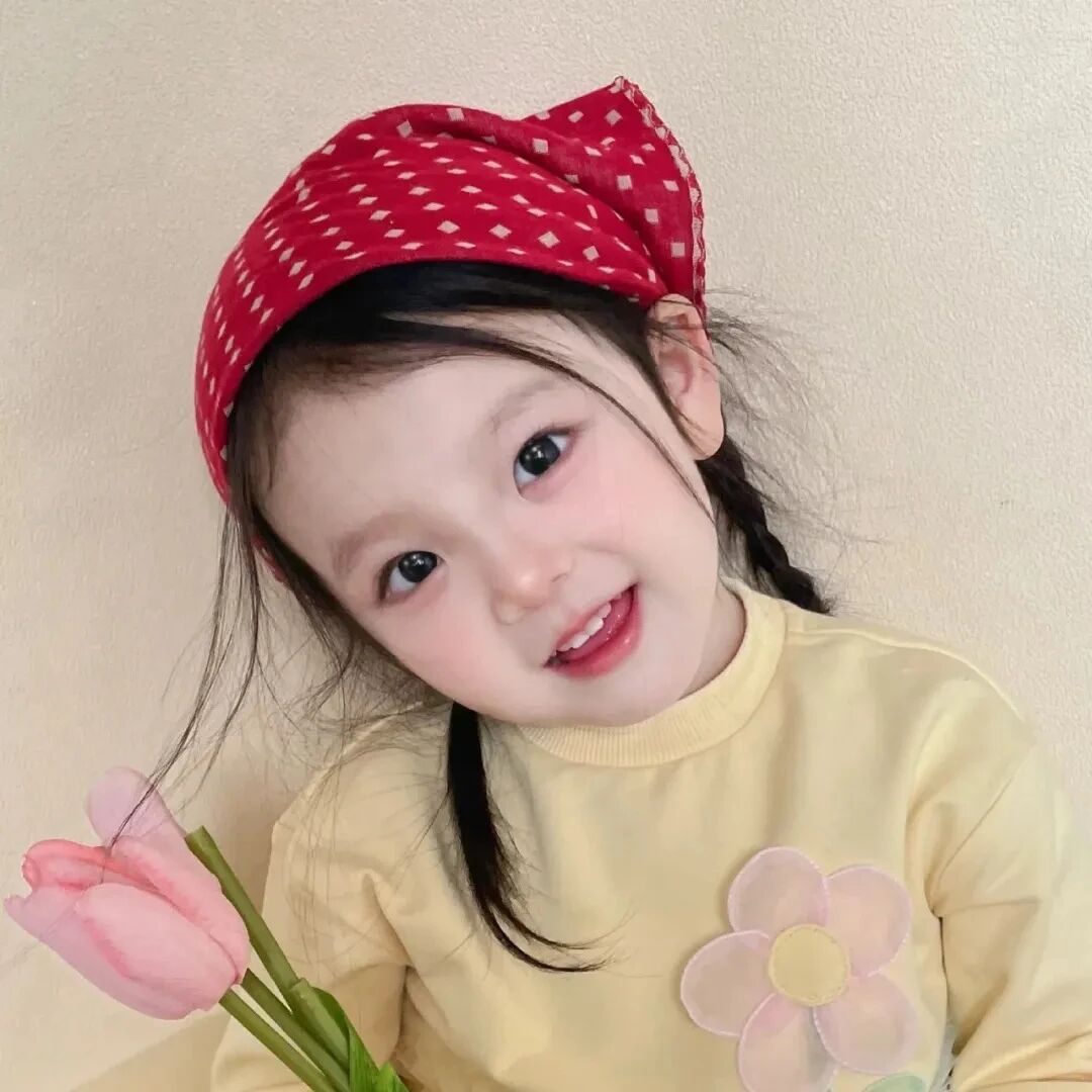 鲜花小女孩萌娃头像