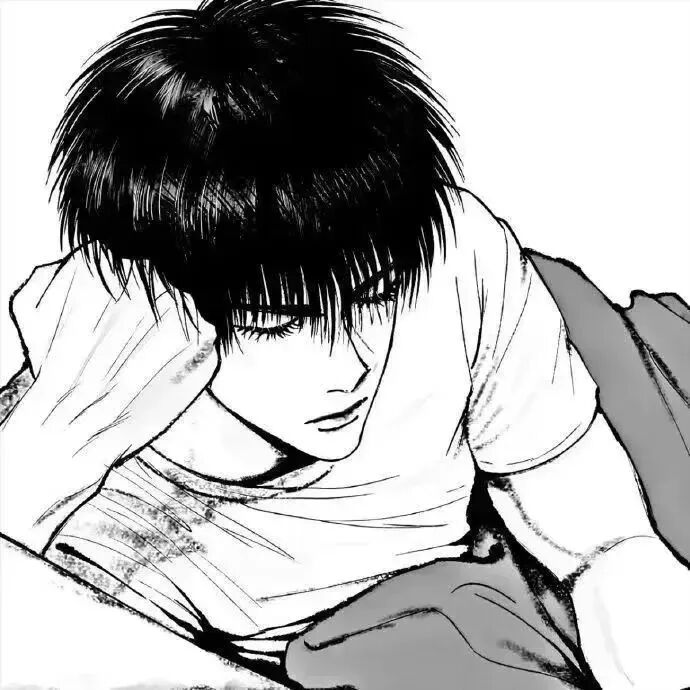 黑白冷酷动漫头像男