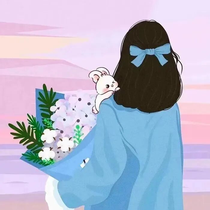 xiascuhuaqixi鲜花手绘情侣头像