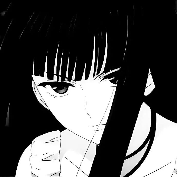 动漫头像  动漫女 动漫女头  动漫头像女 黑白动漫 黑白动漫头像