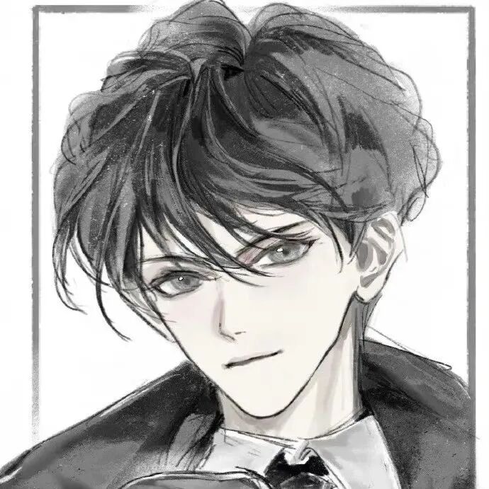 动漫 动漫头像 动漫男头 动漫头像男 黑白动漫头像 黑白动漫