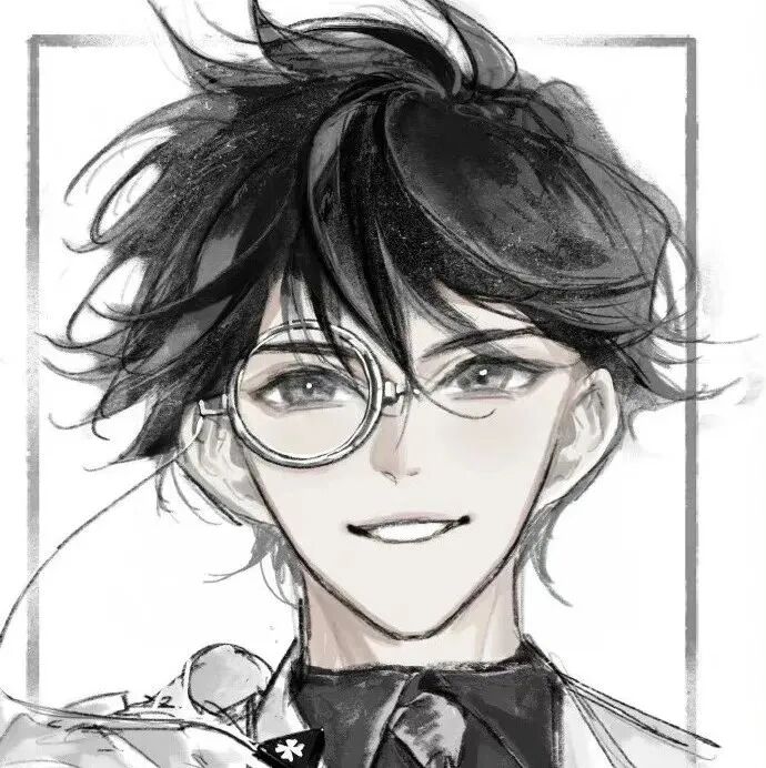 动漫 动漫头像 动漫男头 动漫头像男 黑白动漫头像 黑白动漫