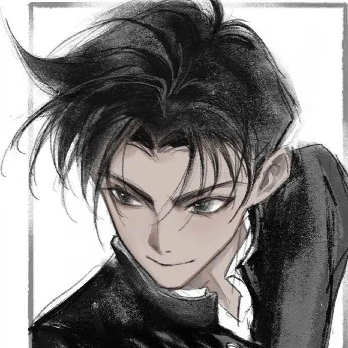 动漫 动漫头像 动漫男头 动漫头像男 黑白动漫头像 黑白动漫