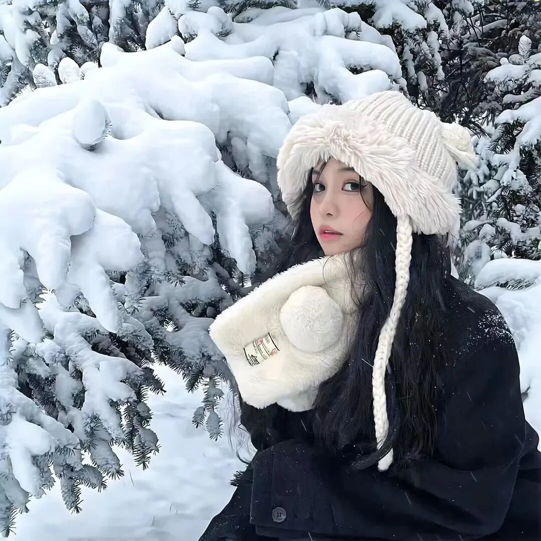 女生 女生头像 女头 氛围感 氛围感头像 冬天头像 侧脸 侧脸头像