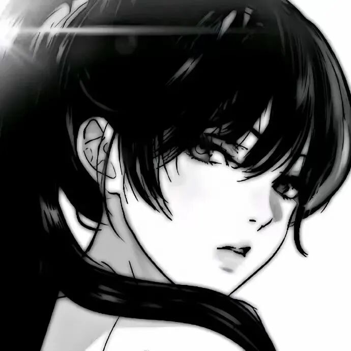 动漫头像  动漫女 动漫女头  动漫头像女 黑白动漫 黑白动漫头像