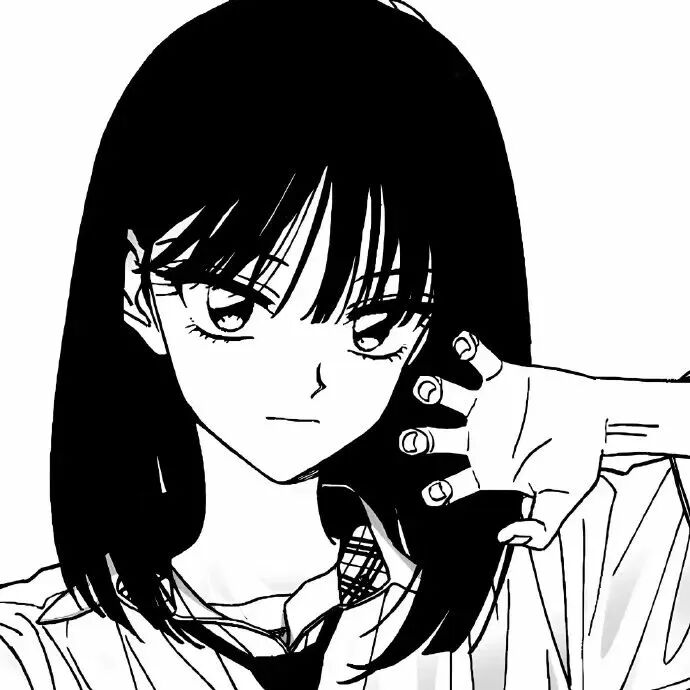 动漫头像  动漫女 动漫女头  动漫头像女 黑白动漫 黑白动漫头像