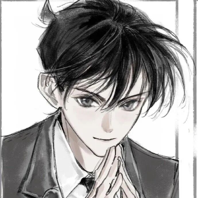 动漫 动漫头像 动漫男头 动漫头像男 黑白动漫头像 黑白动漫