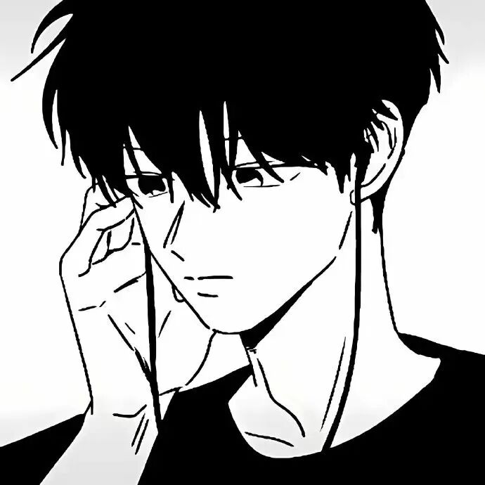 动漫头像  动漫男 动漫男头  动漫头像男 黑白动漫 黑白动漫头像