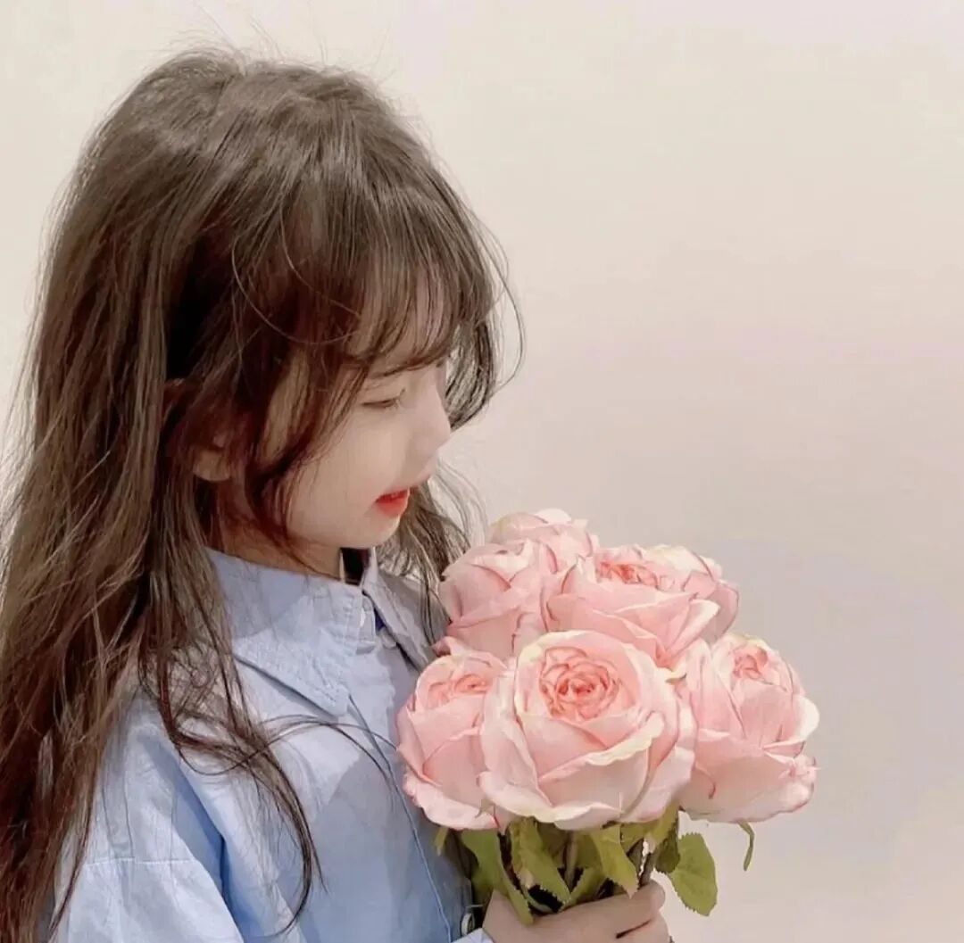 鲜花小女孩萌娃头像