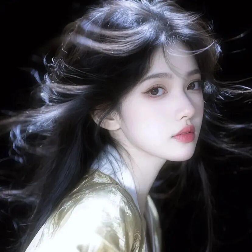 温柔侧脸女生头像