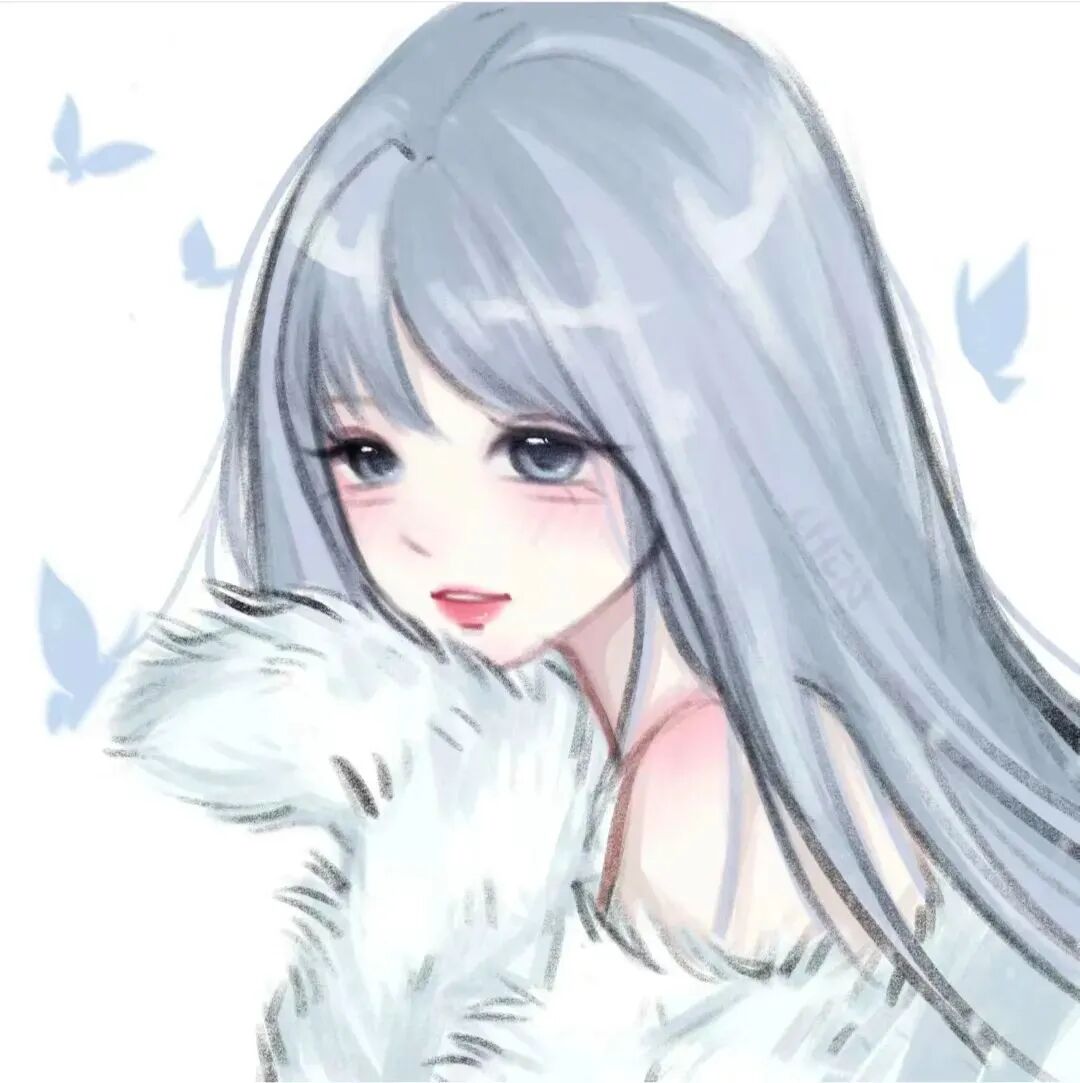 温柔手绘动漫头像女